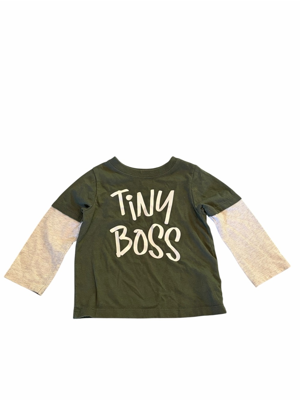 Garanimals Tiny Boss Long Sleeve Shirt Size 18M Green Graphic Toddler Top
